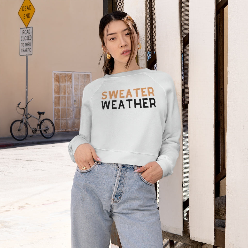 Sweater Weather - Women's Cropped Fleece Pullover