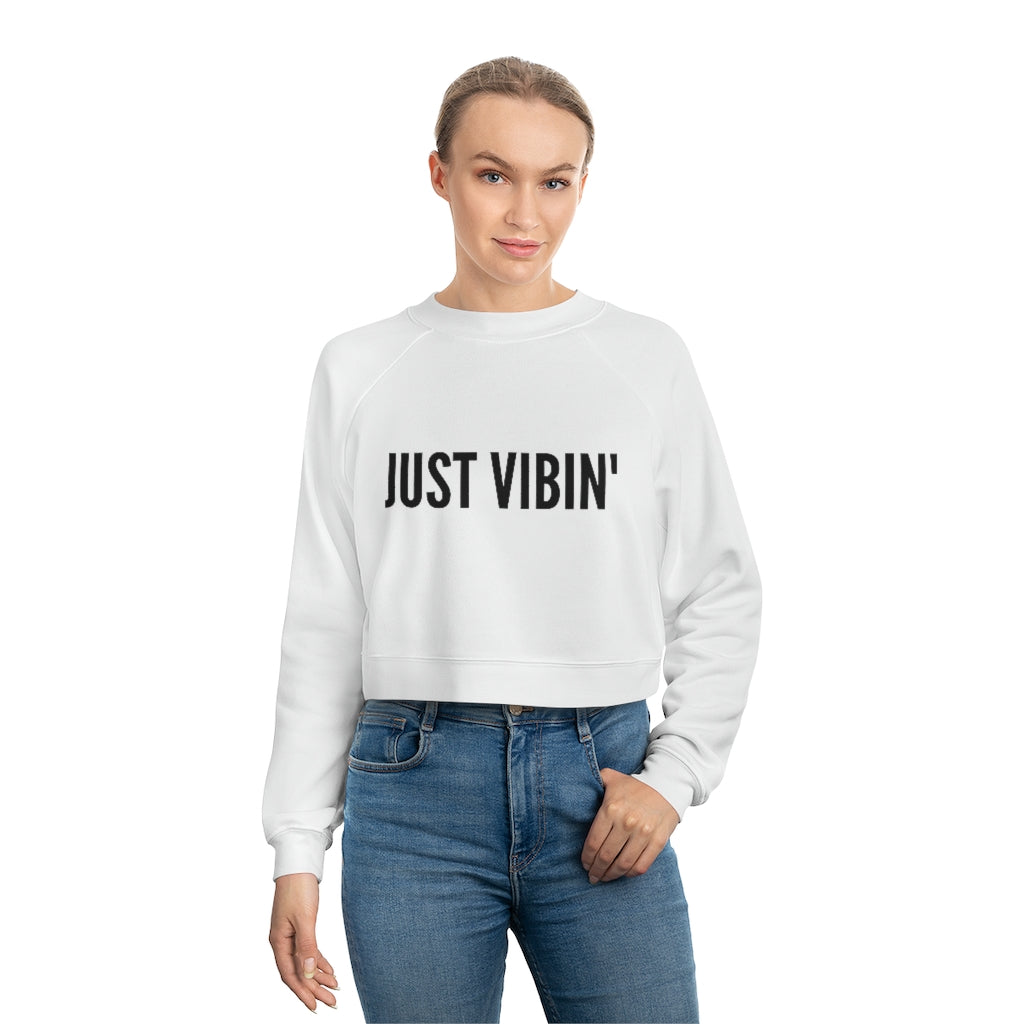 Vibin - Women's Cropped Fleece Pullover