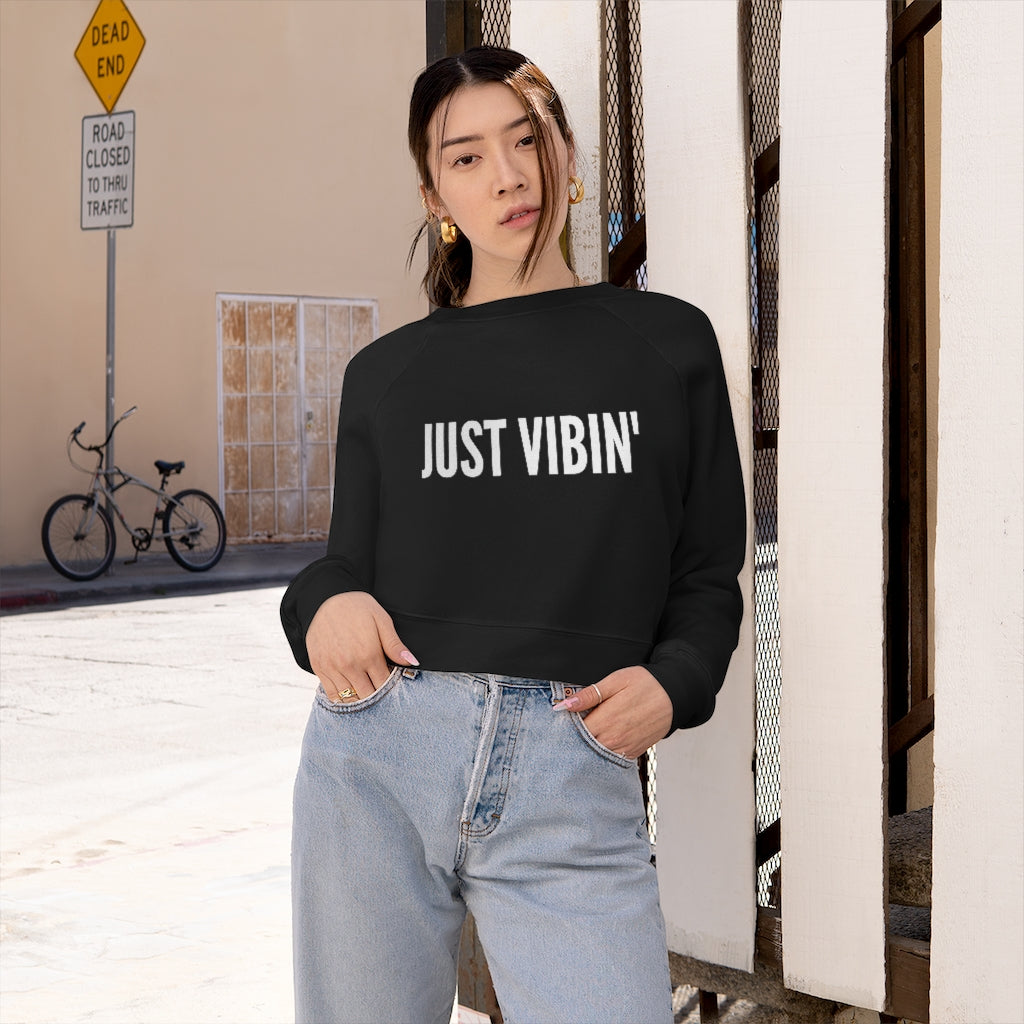 Vibin - Women's Cropped Fleece Pullover